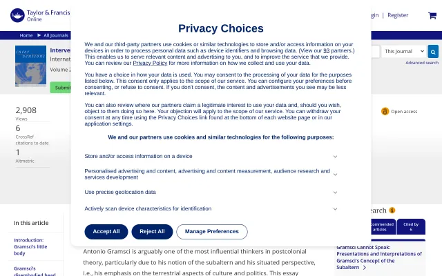 Preview of Gramsci's Writing Body. On Embodiment and Subaltern Knowledge