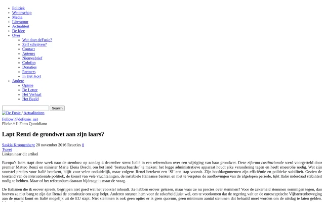 Lapt Renzi de grondwet aan zijn laars?