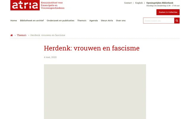Herdenk: Vrouwen en Fascisme